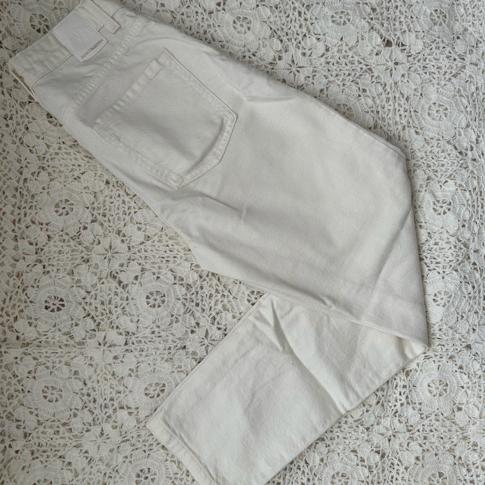 Zara White Mom Jeans